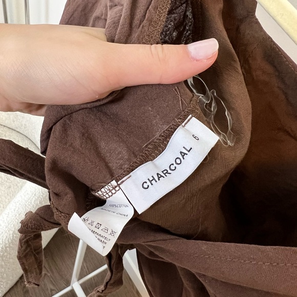 Charcoal Clothing Weekend Away Brown Cropped Top size US 2 - Picture 5 of 6